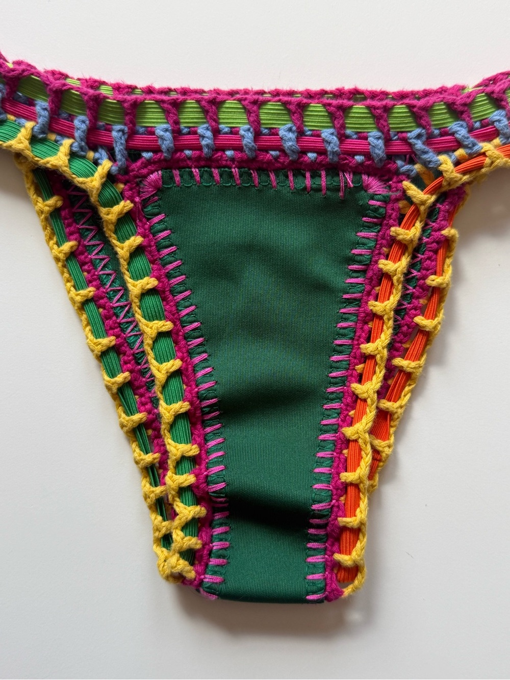 Luxsea Womens Green Crochet Bikini Bottom - Size S - Picture 2 of 16